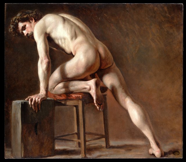 Study of a Nude Man by Gustave Courbet