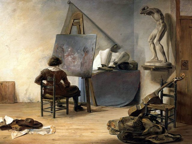Interior of a Painter's Studio by Jan Davidsz. de Heem
