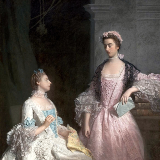 Portrait of Horace Walpole's Nieces: The Honorable Laura Keppel and Charlotte, Lady Huntingtower by Allan Ramsay