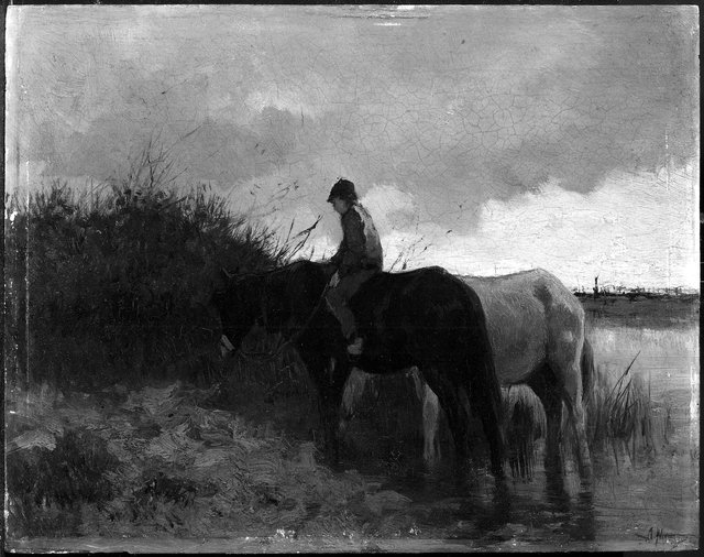 Horses Drinking by Anton Mauve