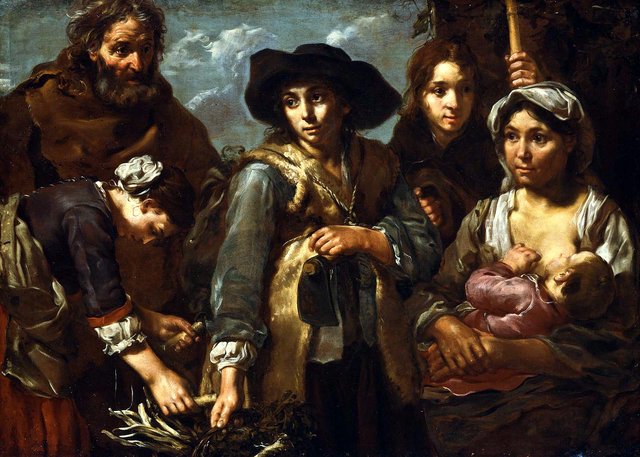 Young Boy Selling Kindling Wood by Bernhard Keil