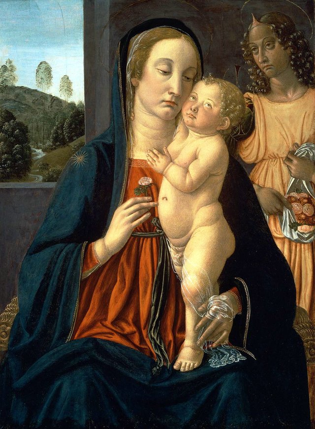 Virgin and Child with an Angel by Cosimo Rosselli