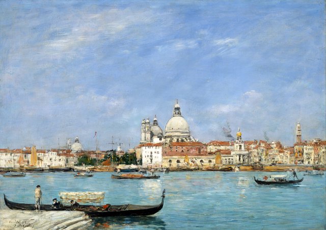 Venice, Santa Maria della Salute from San Giorgio by Eugène Louis Boudin