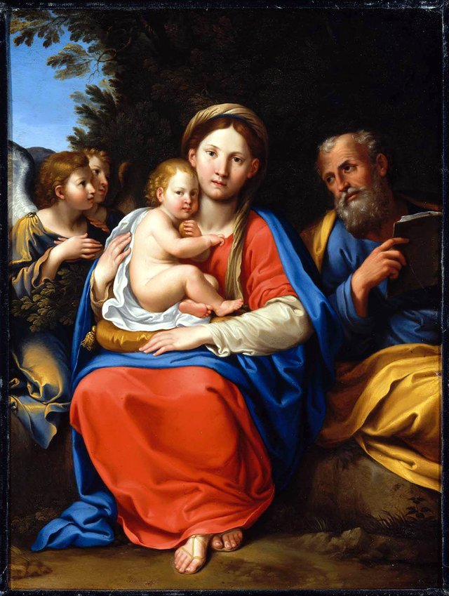 Holy Family with Angels by Francesco Albani