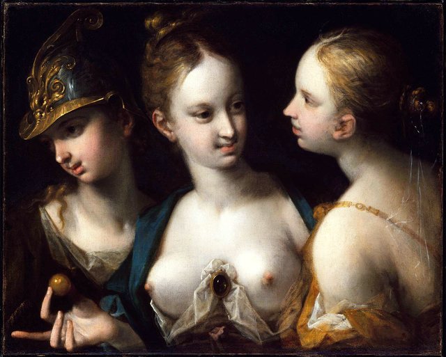 Pallas Athena, Venus and Juno by Hans von Aachen
