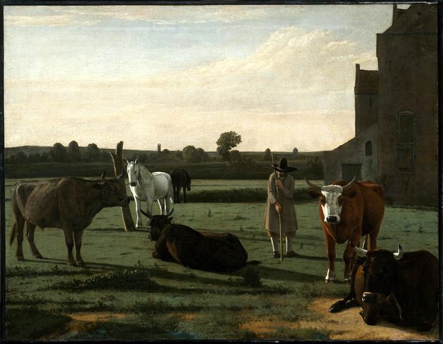 Cattle and Horses with a Herdsman by Hendrick ten Oever