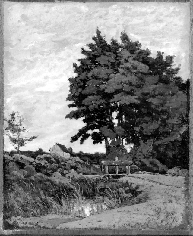 Landscape with an Old Dam by Henri Harpignies