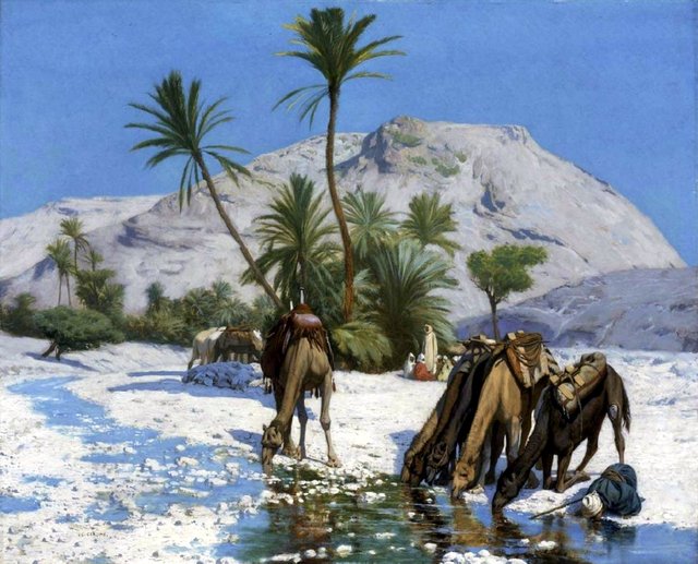 Oasis by Jean-Léon Gérôme
