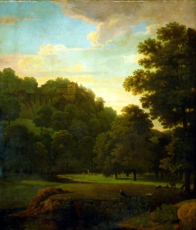 Landscape with Bathers and Shepherds by Jean-Victor Bertin