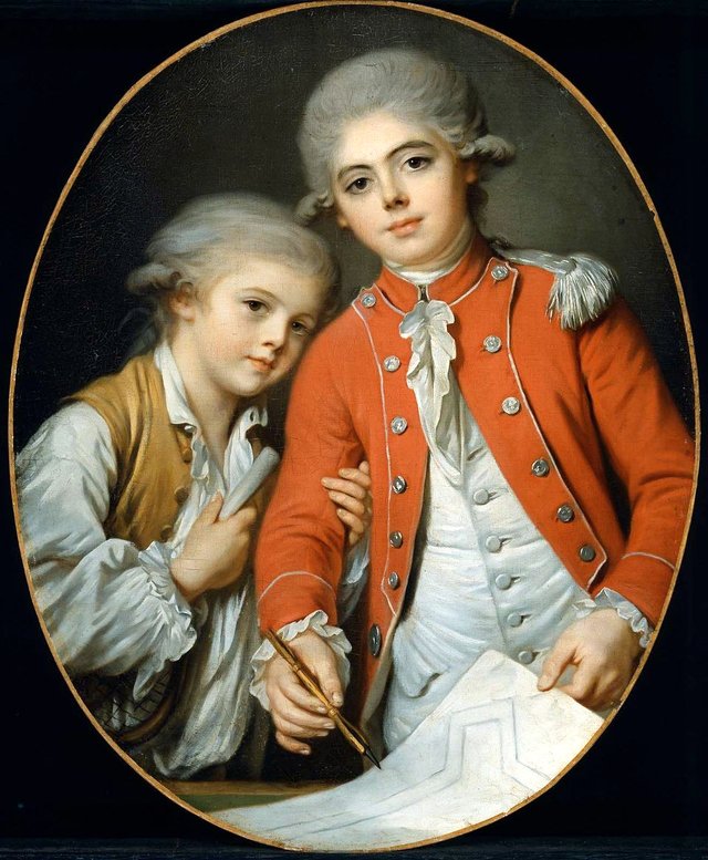 Portrait of Two Boys (said to be the Autichamp Brothers) by Joseph Boze