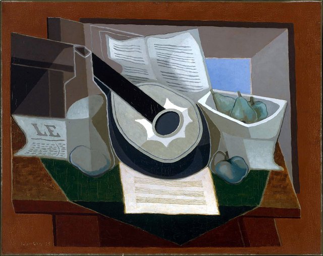 Mandolin and Fruit Dish by Juan Gris