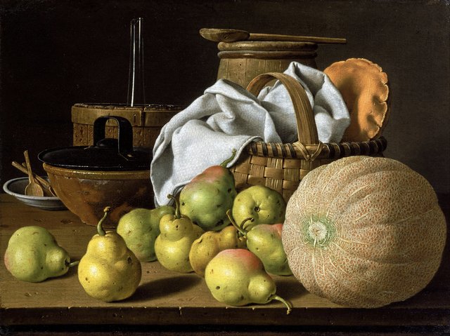 Still Life with Melon and Pears by Luis Egidio Meléndez