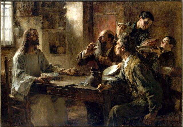 Friend of the Humble (Supper at Emmaus) by Léon Augustin Lhermitte