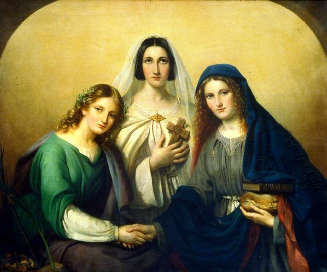 Faith, Hope and Charity by Adèle Kindt
