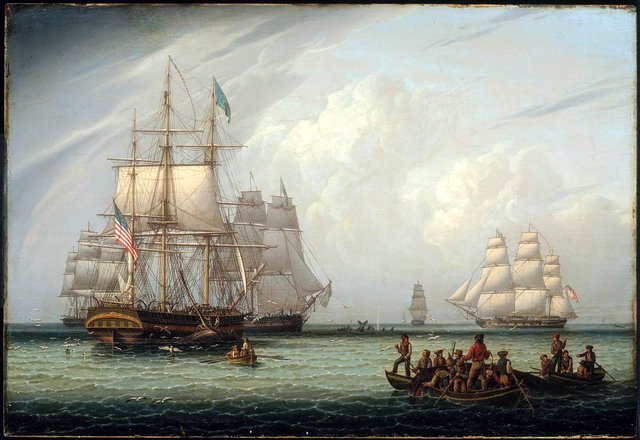 South Sea Whale Fishing I by Robert Salmon