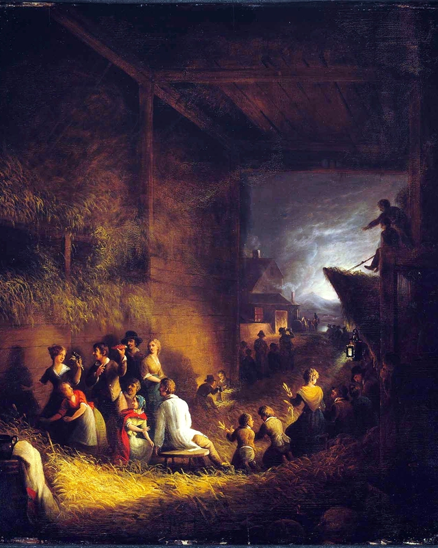 Corn Husking Frolic by Alvan Fisher
