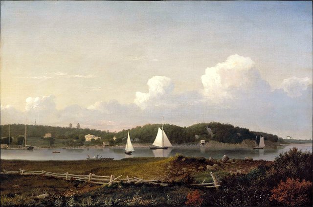Fresh Water Cove from Dolliver's Neck, Gloucester by Fitz Henry Lane