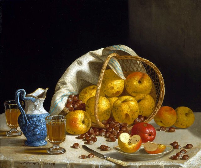Still Life with Apples and Chestnuts by John F. Francis