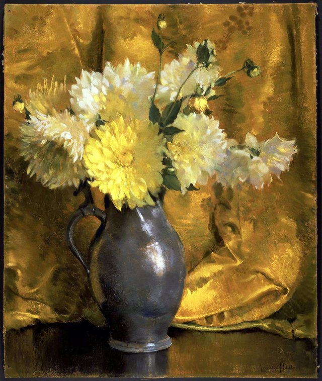 Yellow Dahlias by Laura Coombs Hills