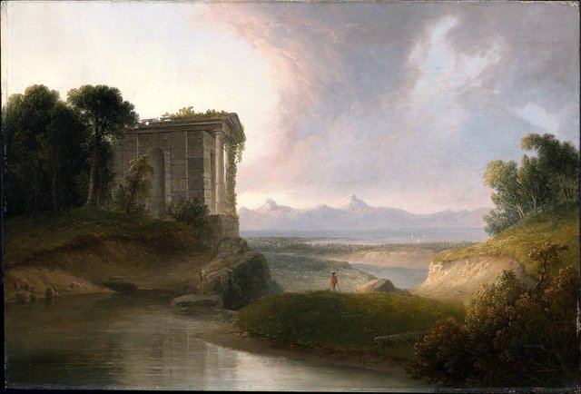 Romantic Landscape with a Temple by Thomas Doughty