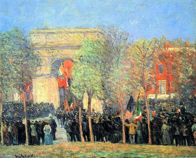 Italo-American Celebration, Washington Square by William James Glackens