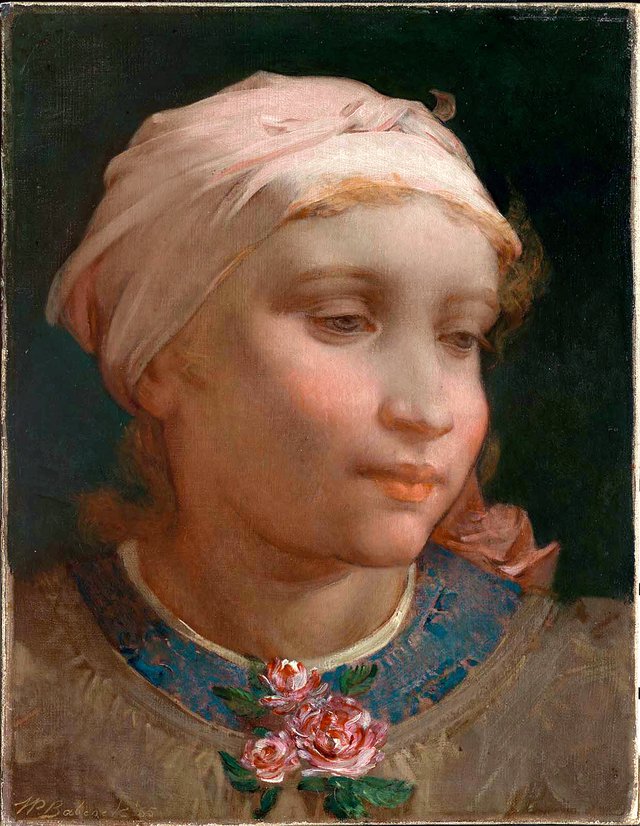 Girl with a Pink Bonnet by William Perkins Babcock