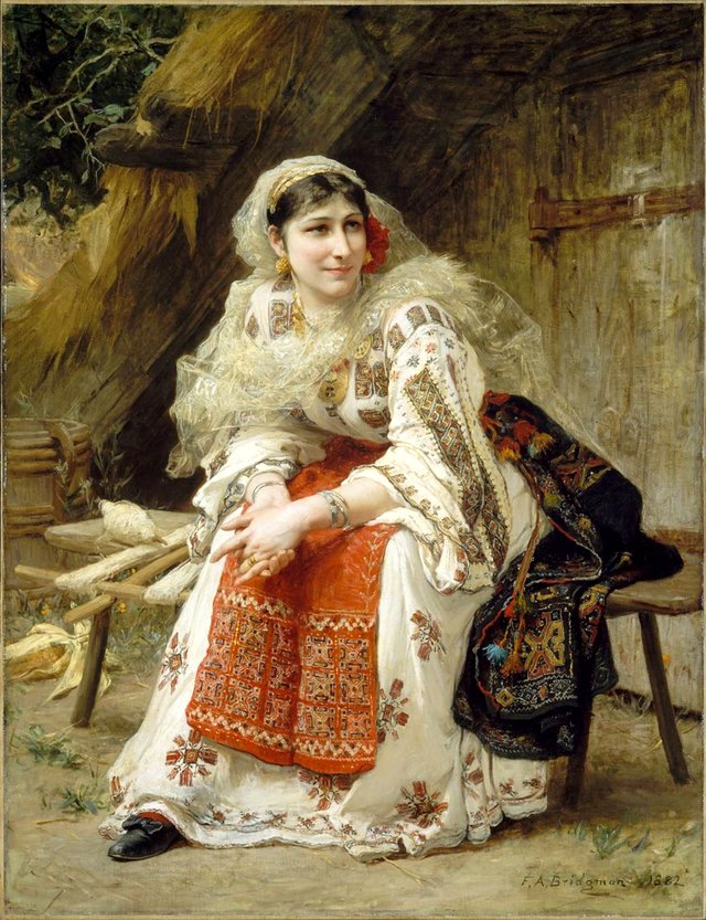 Romanian Woman by Frederick Arthur Bridgman