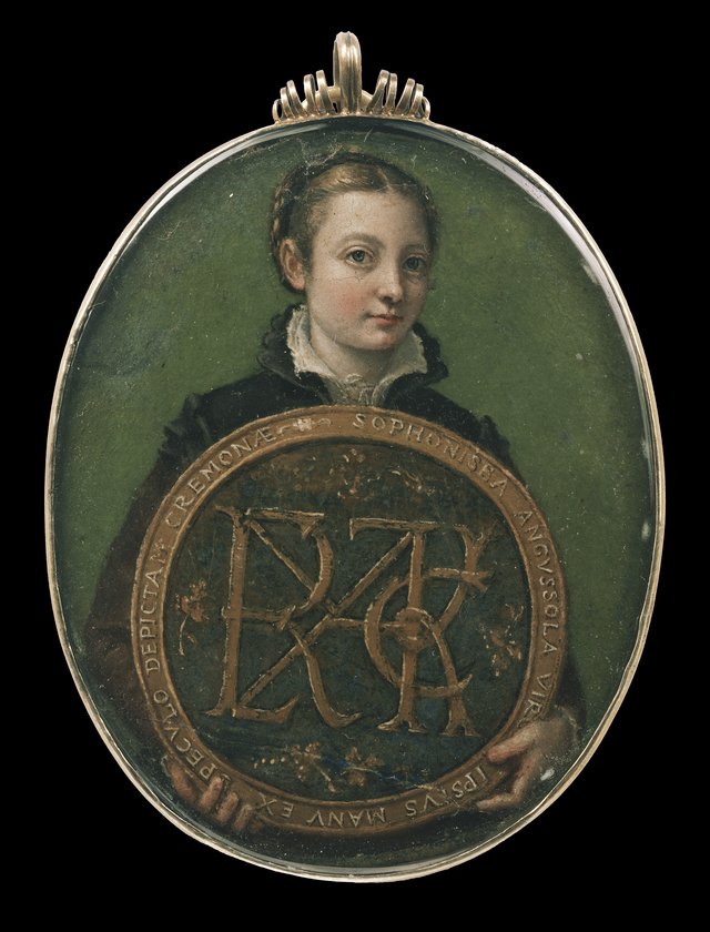 Miniature Self Portrait (Anguissola, Boston) by Sofonisba Anguissola