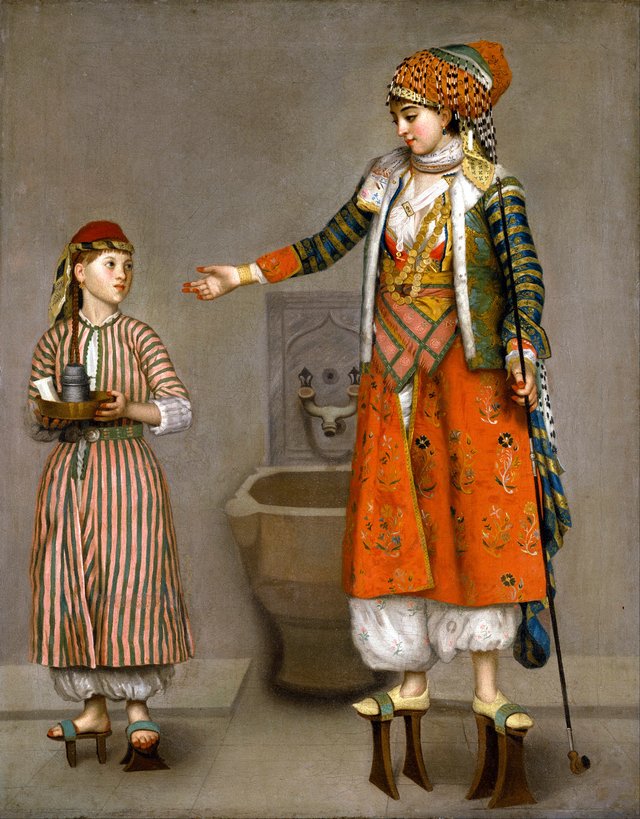 A Lady in Turkish Dress and Her Servant by Jean-Étienne Liotard