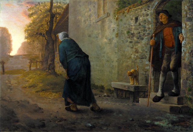 Waiting by Jean-François Millet