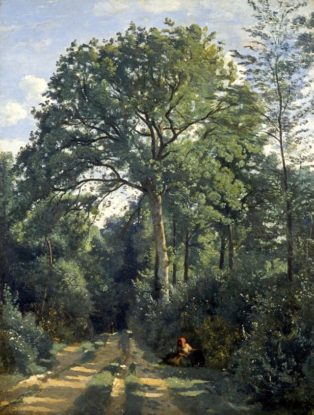 Ville d'Avray: Entrance to the Wood by Jean-Baptiste Camille Corot