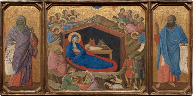 The Nativity with the Prophets Isaiah and Ezekiel by Duccio di Buoninsegna