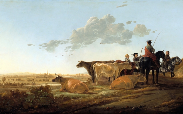 Landscape with Herdsmen by Aelbert Cuyp