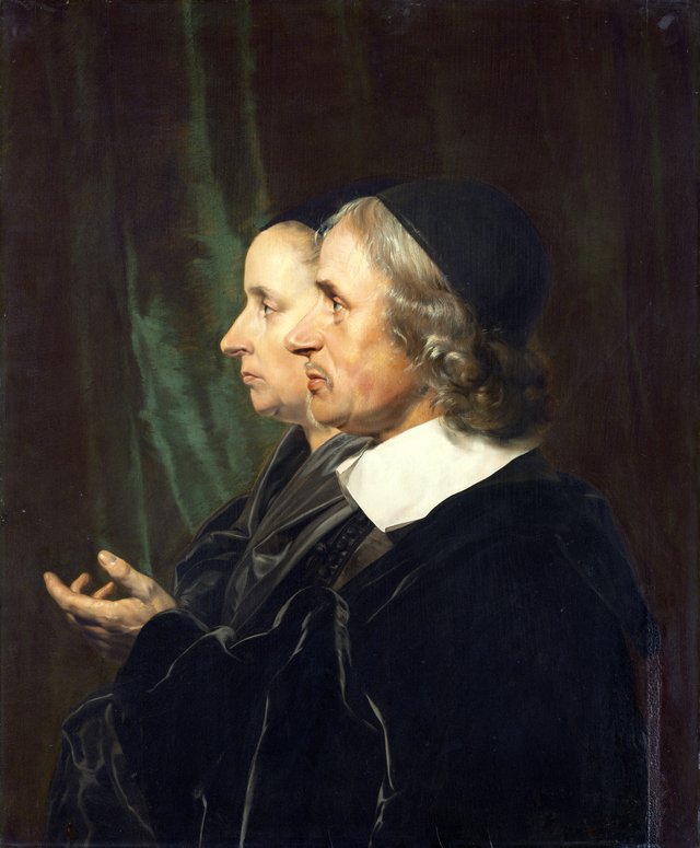 Portrait of the Artist's Parents, Salomon de Bray and Anna Westerbaen by Jan de Bray
