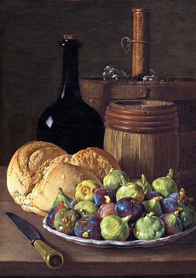Still Life with Figs and Bread by Luis Egidio Meléndez