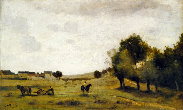 View near Epernon by Jean-Baptiste Camille Corot