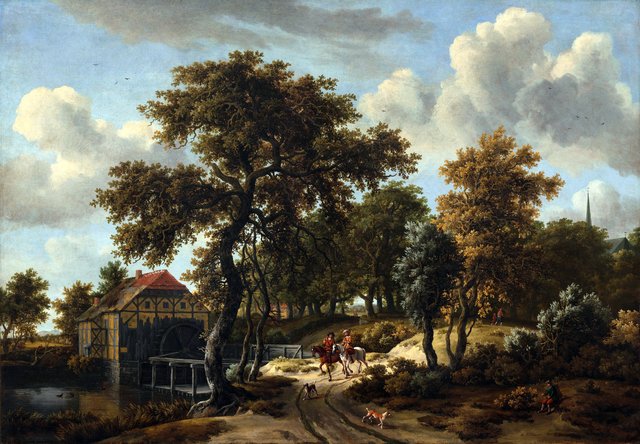 The Travelers by Meindert Hobbema