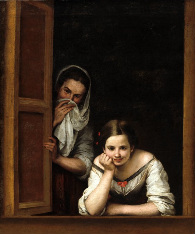 Two Women at a Window by Bartolomé Esteban Murillo