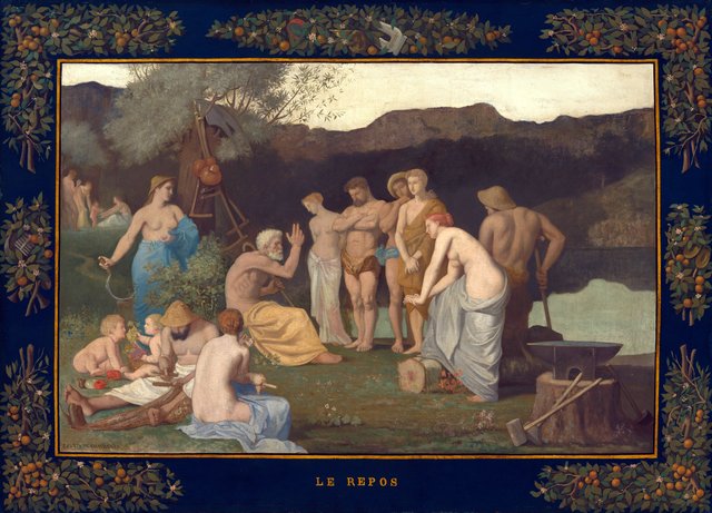 Rest by Pierre Puvis de Chavannes