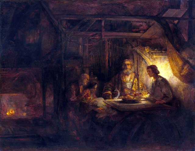 Philemon and Baucis by Rembrandt