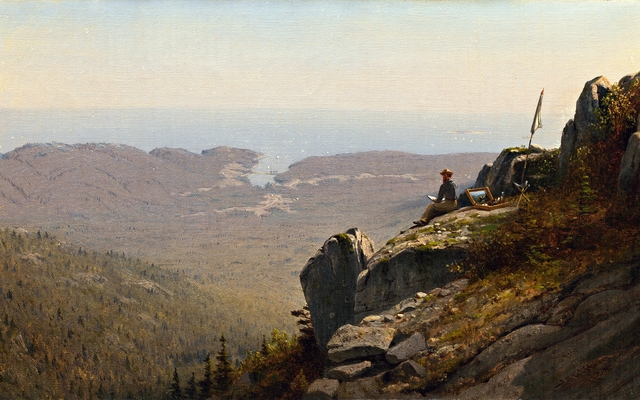The Artist Sketching at Mount Desert, Maine by Sanford Robinson Gifford