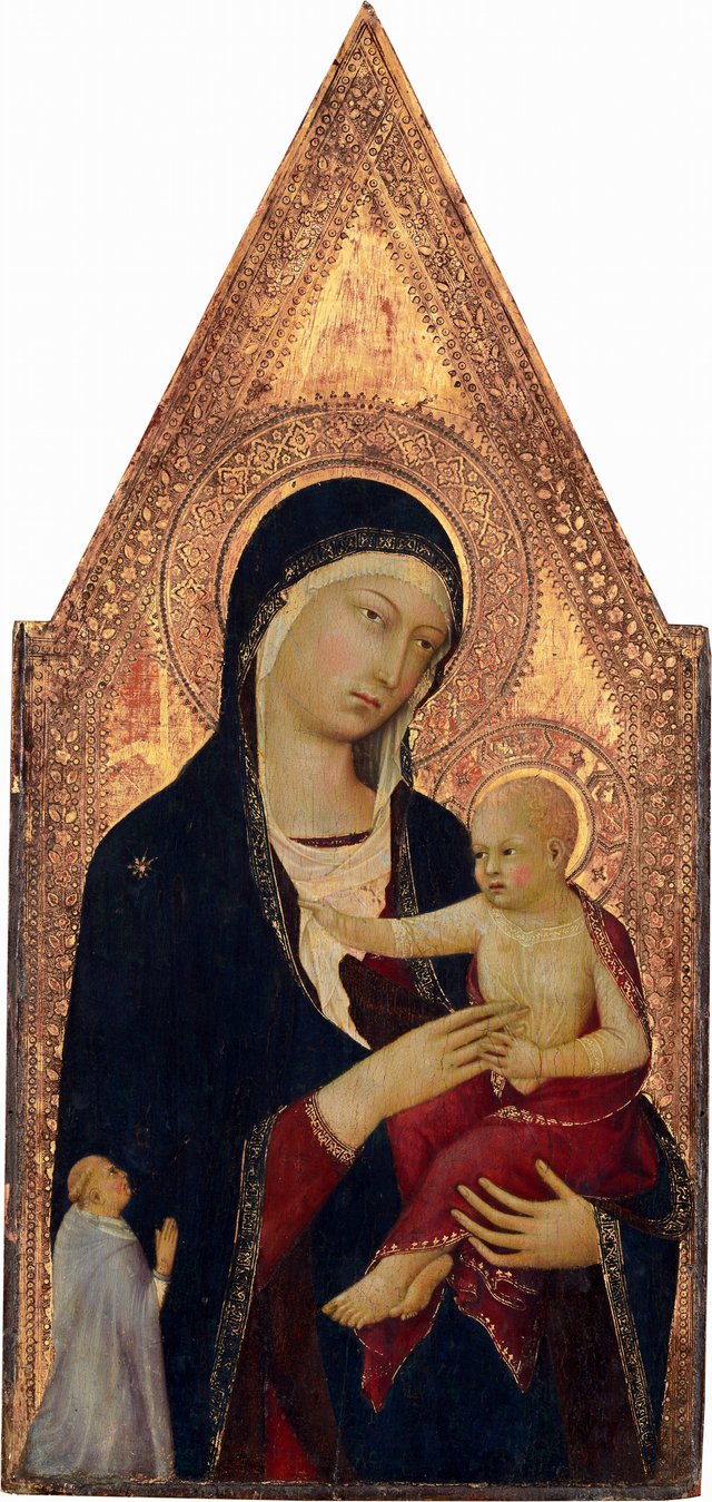 Madonna and Child with Donor by Lippo Memmi