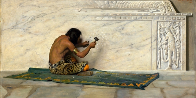 An Aztec Sculptor by George de Forest Brush
