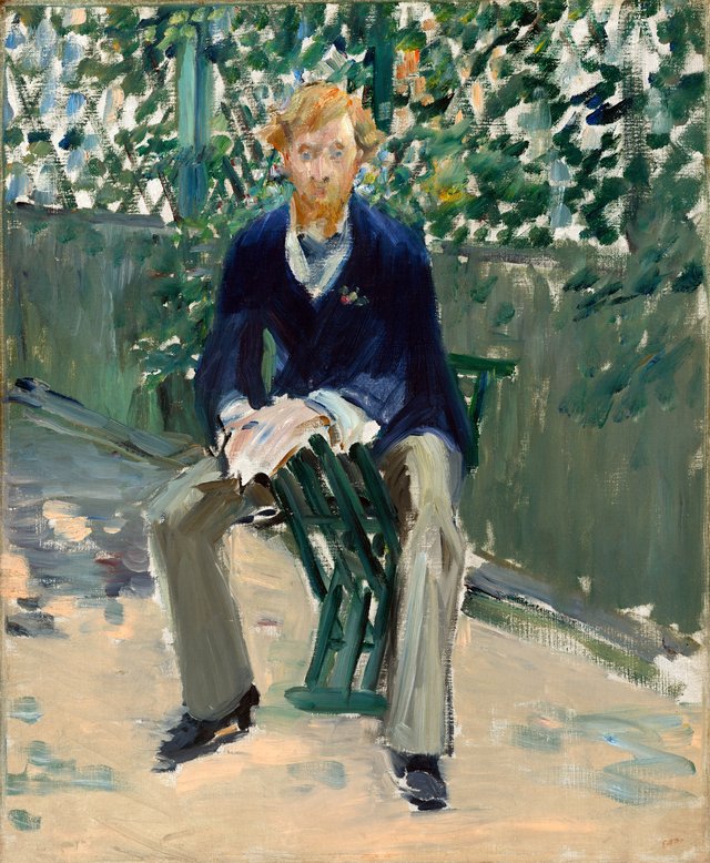 George Moore in the Artist's Garden by Édouard Manet