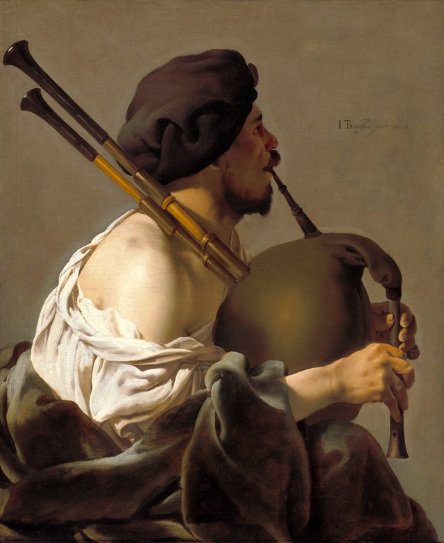 Bagpipe Player by Hendrick ter Brugghen
