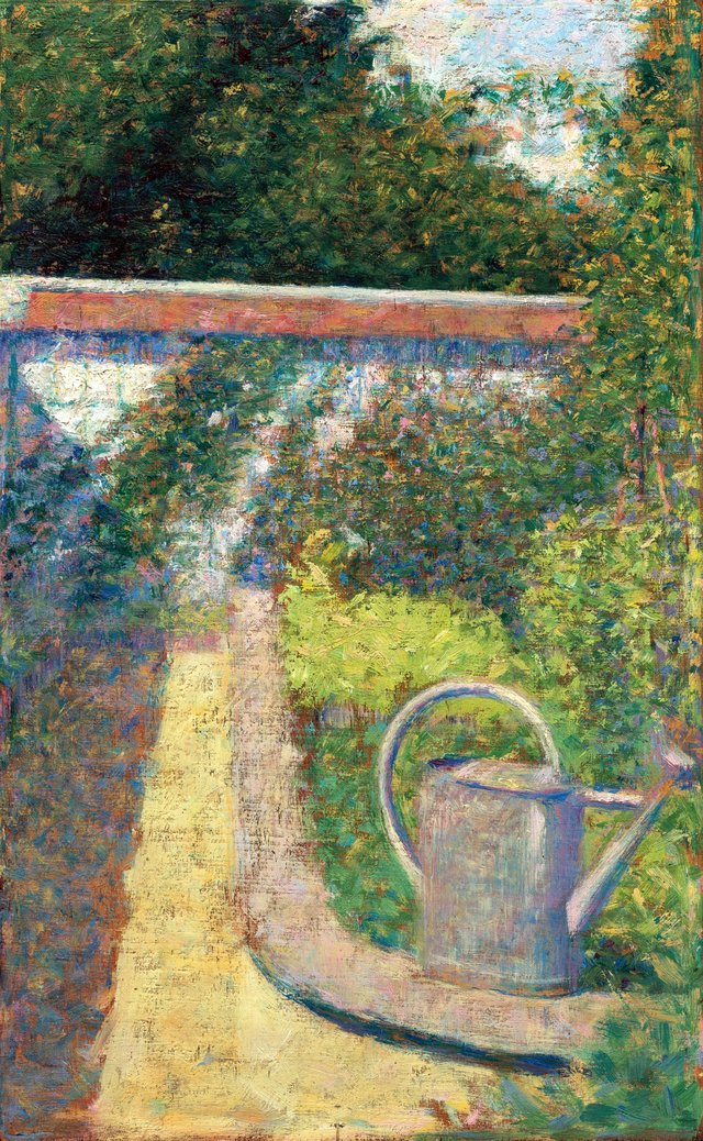 The Watering Can - Garden at Le Raincy by Georges Seurat