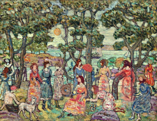 Landscape with Figures by Maurice Prendergast