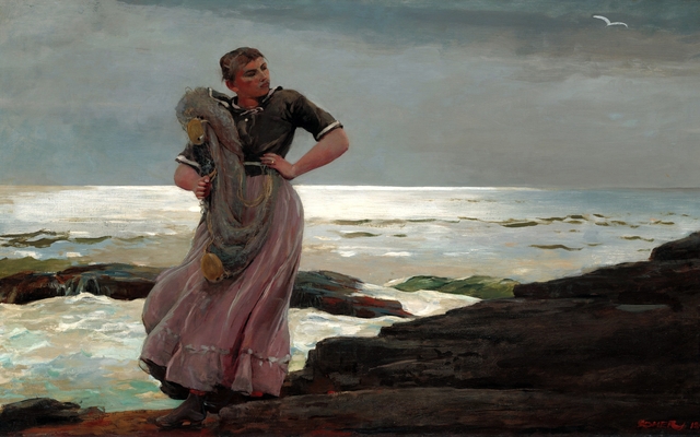 A Light on the Sea by Winslow Homer