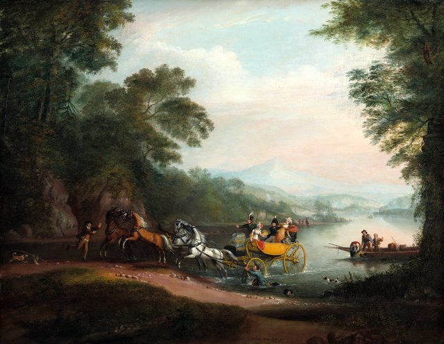 Mishap at the Ford by Alvan Fisher