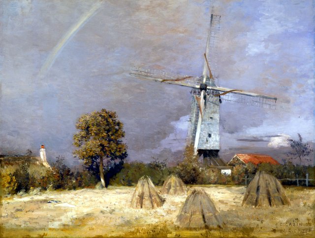 The Great Windmill and the Rainbow by Jean-Charles Cazin